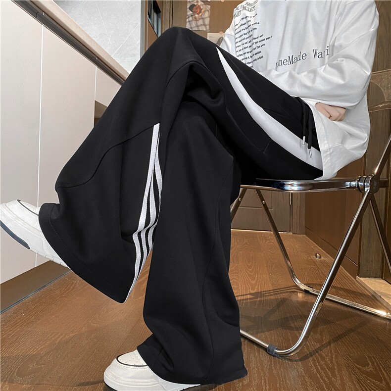 2025秋季美式条纹拼接设计感运动休闲卫裤B315-K25378-特p40控78，男装休闲裤，电商B315