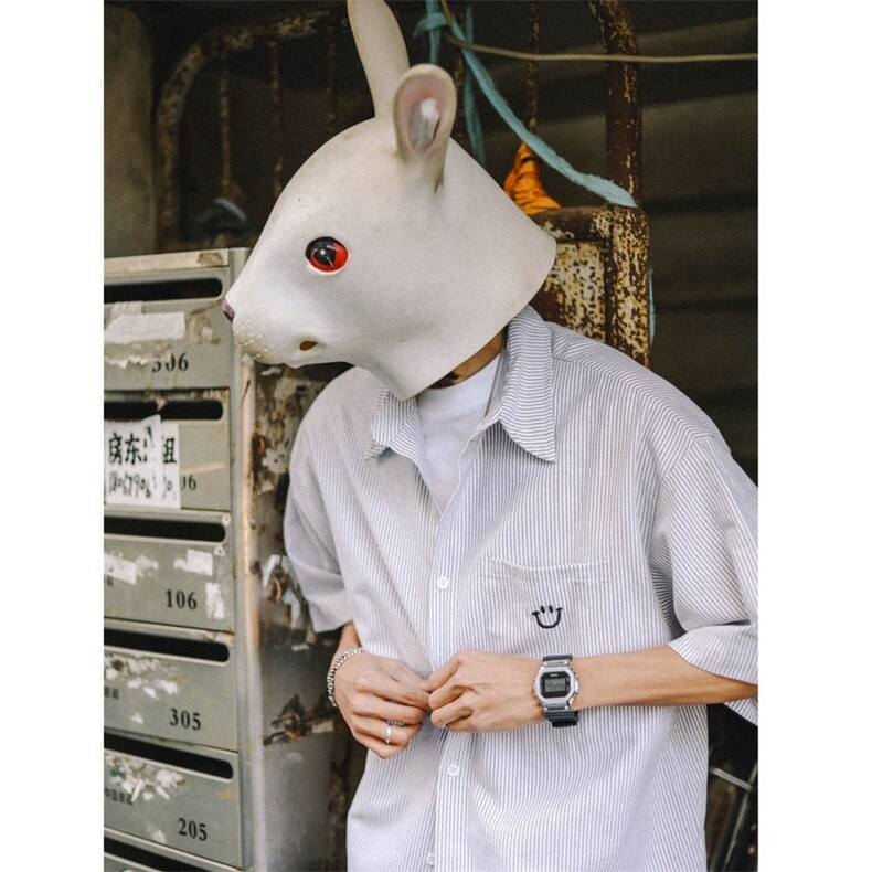潮牌防晒日系条纹短袖衬衫男2025夏季情侣半袖衬衣外套图片