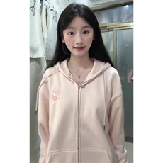 W10967-P60网图现货白金拉链原版做工华棉复合刺绣连帽卫衣，男装卫衣，星座1608