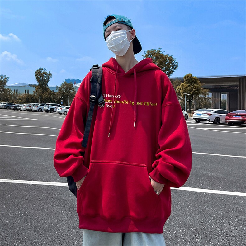 抖音得物供货可提供视频春装重磅美式宽松连帽卫衣DL2451,男装卫衣,电商A486-1
