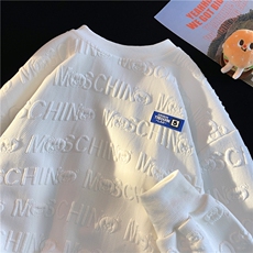 春季港风ins圆领卫衣男小熊提花外套加肥加大码大码胖子外套，女装短外套，星座909-2（原星座717-2）