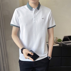数据款POLO衫男装翻刺绣领短袖时尚休闲T恤A329-2842-P50，男装T恤，电商A329