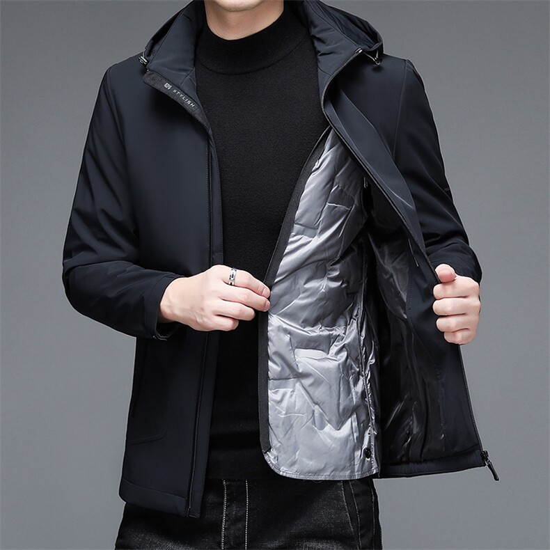 AN9850钱塘2020-3秋冬新款中年男士连帽保暖羽绒服外套P230,男装羽绒服,钱塘207-3