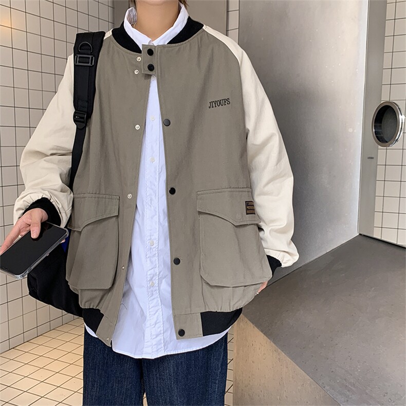 春秋拼色ins痞帅炸街休闲男士夹克韩版潮流情侣春装W1510-P50,男装夹克,星座512-2