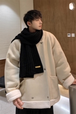 1港风皮毛一体棉衣男高级感轻奢机车棉服男外套男8708P158控228，男装棉衣，星座226-2