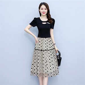 今年流行减龄一整套穿搭时尚裙女半身裙夏季2025新款，女装连衣裙，布芭啦