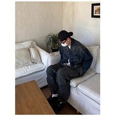 新款美式复古多口袋工装裤男女欧美宽松直筒百搭休闲长裤子，男装休闲裤，星座506A