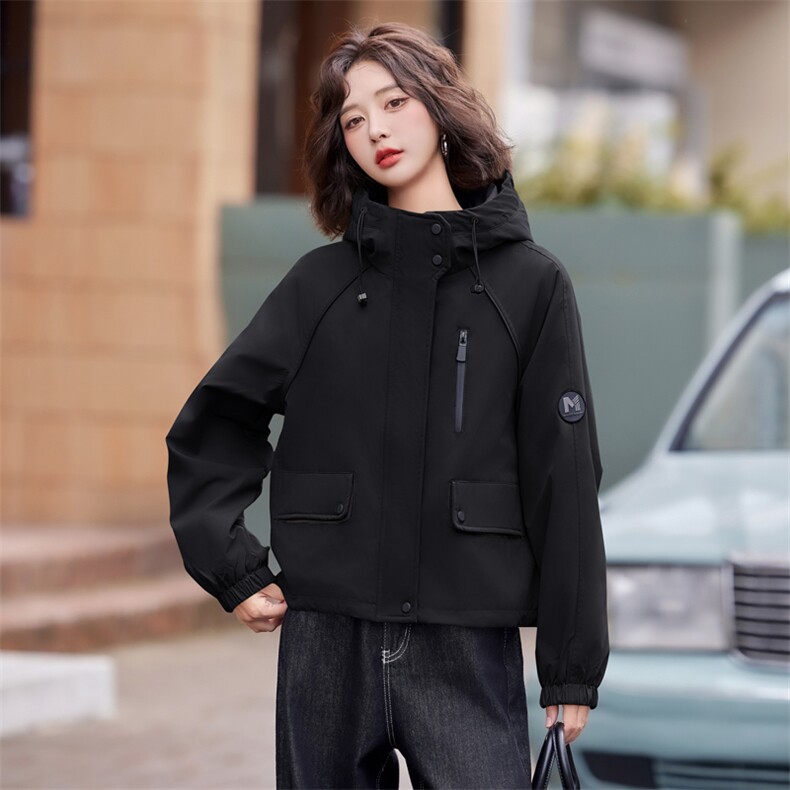 加绒加厚派克服棉服女2025冬季新款小个子宽松休闲连帽工装冲锋衣,女装派克服,慕依路