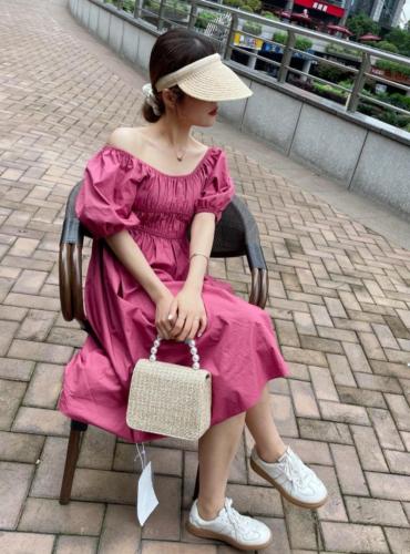 棉布连衣裙颜色很漂亮,女装连衣裙,麦琪