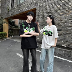 重磅美式植绒纯棉短袖绣花t恤男夏季新款万针刺绣上衣Q2684-特P40，男装T恤，星座610B-1