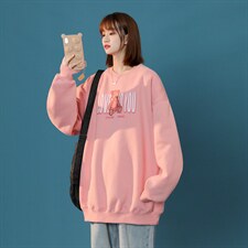 2022秋装中性卡通卫衣女长袖chic上衣外套B208-WY301-P40控58，女装卫衣/绒衫，电商B208