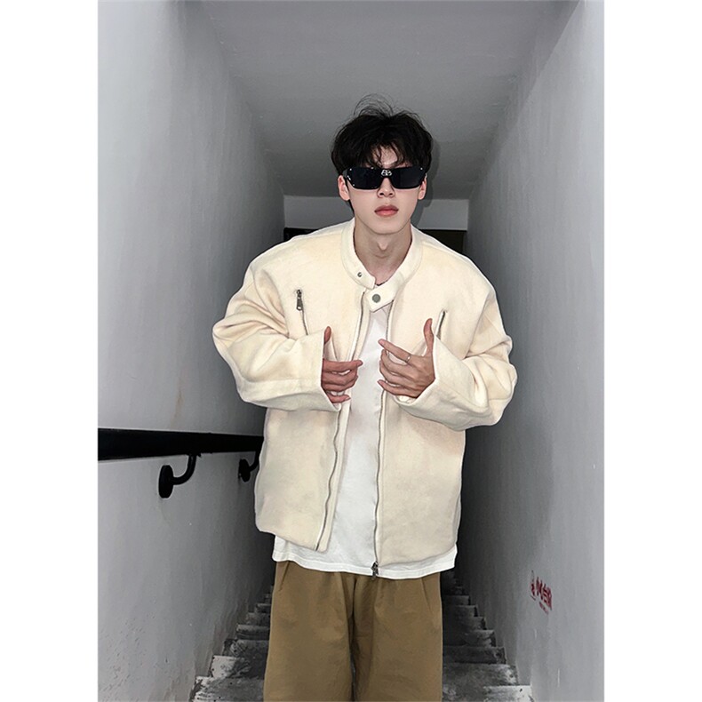 多拉链小众设计感夹克男生秋季潮牌棒球服外套XZ514-2-24264-P115,男装夹克,星座514-2(原B239)