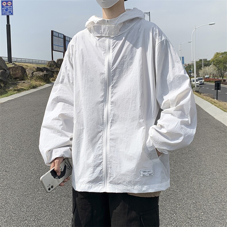 FS2304-P40控58夏季港风宽松情侣防晒服外套薄款防晒衣UPF50,男装防晒衣,电商A036A