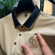 polo衫中年商务休闲男装夏季新款男士短袖T恤半袖翻领宽松上衣服，男装Polo衫，电商B212（原钱塘6029）