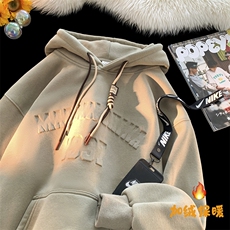 24秋冬新款宽松钢印连帽加绒卫衣YT04P65控89，男装卫衣，星座712