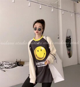 拼袖休闲打底图片