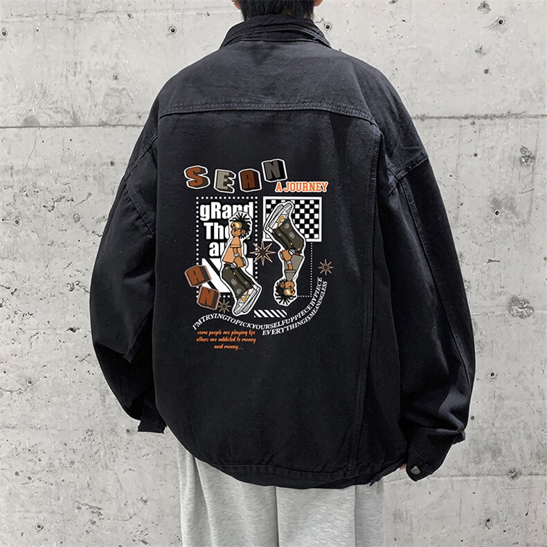 牛仔夹克男大码牛仔外套男茄克 NJ77282-P60图片