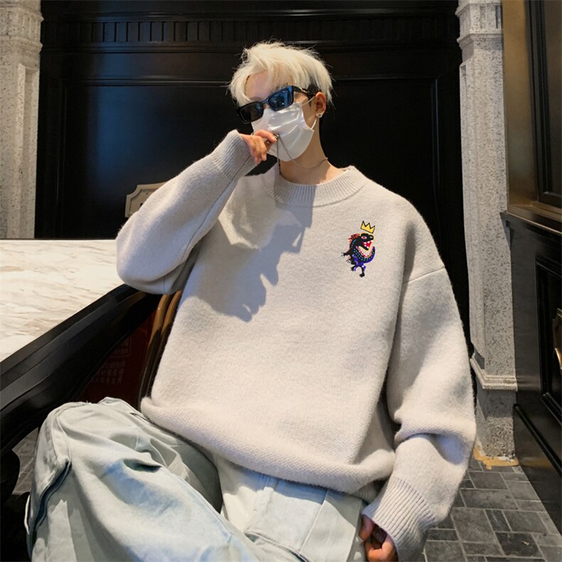 高质量！秋冬季半高领毛衣男士加绒加厚线衣针织衫男DMY549-特P38图片