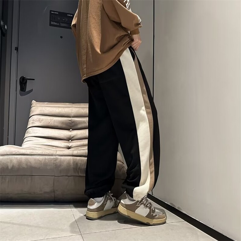 休闲裤新款宽松型长裤时尚潮牌加绒加厚冬季休闲裤XZ309B-3K62,男装卫衣,星座310B-1