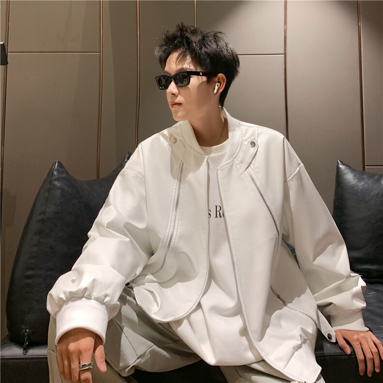 【有货】DJK8898-P82解构重工皮衣夹克男春秋季宽松短款机车服,男装夹克,星座603-2