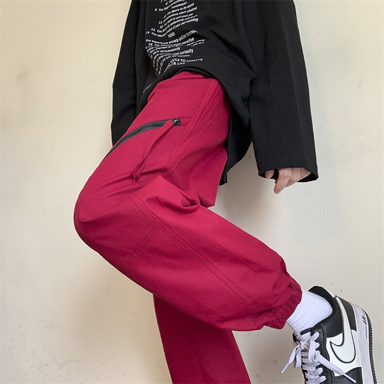 美式潮流休闲裤男港风宽松直筒拖地裤束脚裤卫裤KP821P55,男装休闲裤,星座1204-3