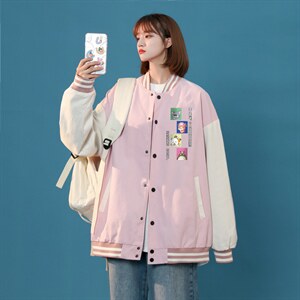 中性风 春秋季情侣棒球服男女休闲夹克女时尚外套男BQF268-P50图片