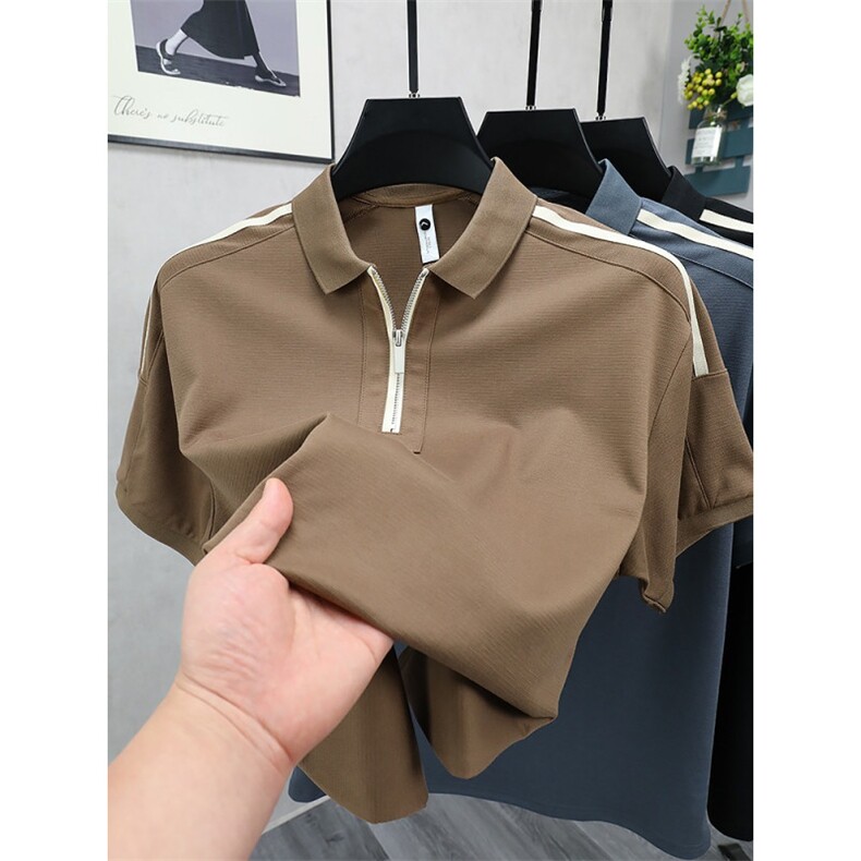 网图现货 男士夏季时尚翻领短袖T恤R695-P35图片