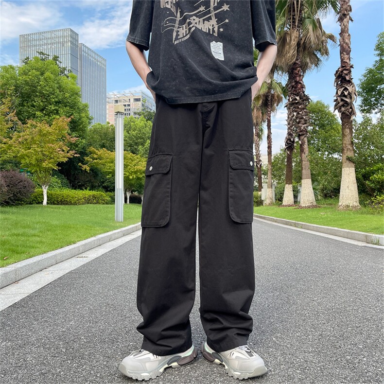 美式复古紫色工装牛仔裤女大码胖辣妹高腰宽松阔腿多巴胺裤子,男装休闲裤,星座716-2