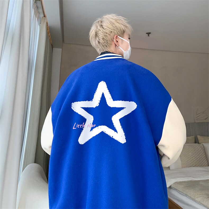 摇粒绒棒球服男大码开衫卫衣男夹克BF86286-P65,男装夹克,电商A040