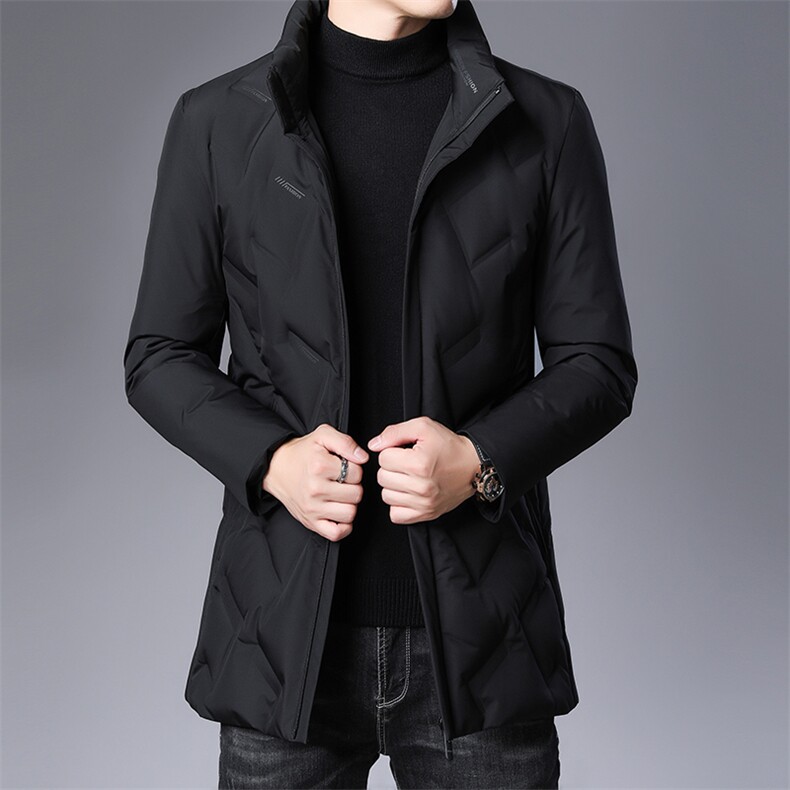 冬季新款中年男立领羽绒服中年爸爸冬装休闲款外套SFT90308-P285,男装羽绒服,电商B212（原钱塘6029）