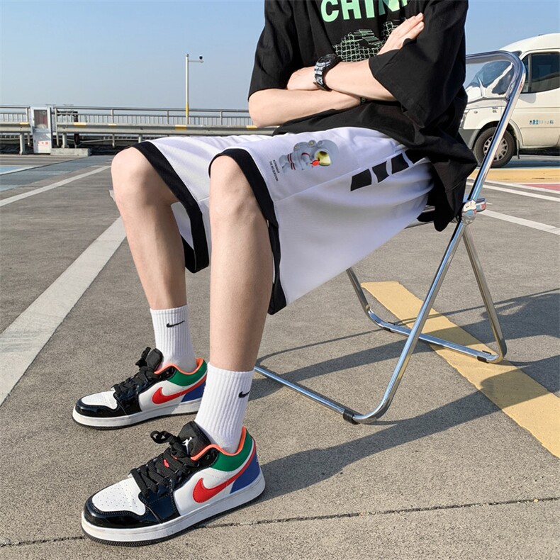 ！2023夏季冰丝男士太空人印花短裤运动中裤DK608P30,男装休闲裤,电商B220