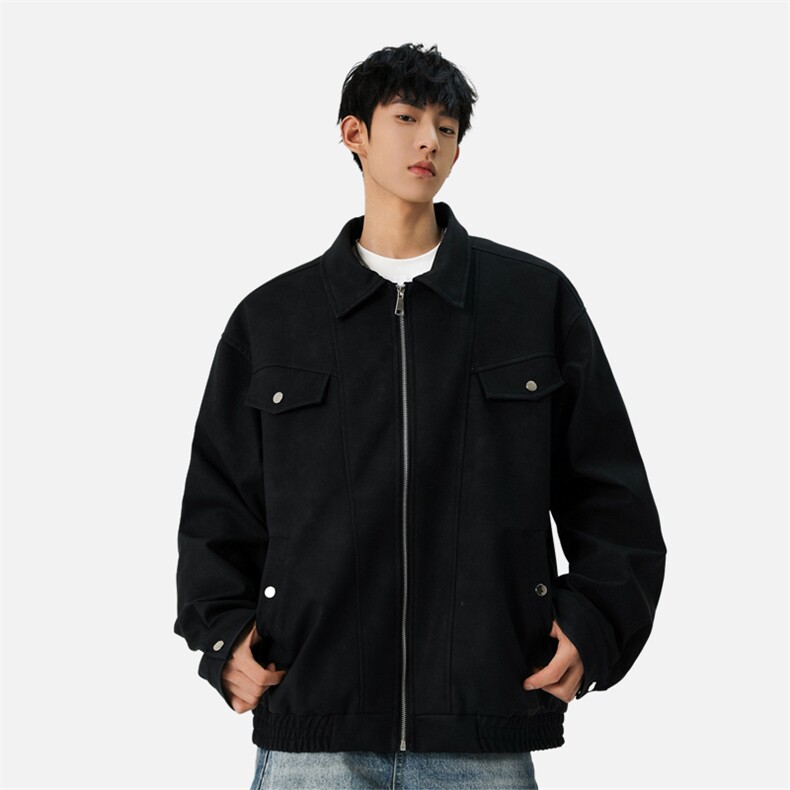 现货自拍图秋季短款宽松夹克外套男扎染皮衣JK8088-P85控138，男装皮衣，星座1209-2