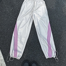 美式工装裤女复古三条杠运动直筒裤潮牌夏季休闲爵士舞裤子，男装工装外套，星座716-4