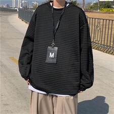 华夫格外套男秋季百搭痞帅卫衣港风ins宽松学生潮牌上衣W616-P35，男装卫衣，星座512-4