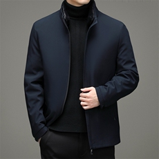 脱卸领棉服男2023冬季中年男休闲纯色棉服爸爸装外套YYM8801-P200，男装棉衣，电商B212（原钱塘6029）
