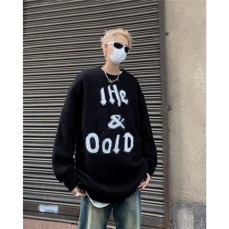 毛衣男冬季2024新款慵懒风加厚保暖针织衫宽松潮毛线衣外套MY862,男装针织衫/毛衣,星座1116A-1（原606A）