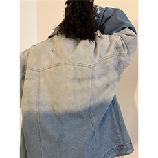 美式复古秋冬花卉潮牌设计感渐变刺绣牛仔夹克外套男JK08973-P70，男装夹克，星座308B-2
