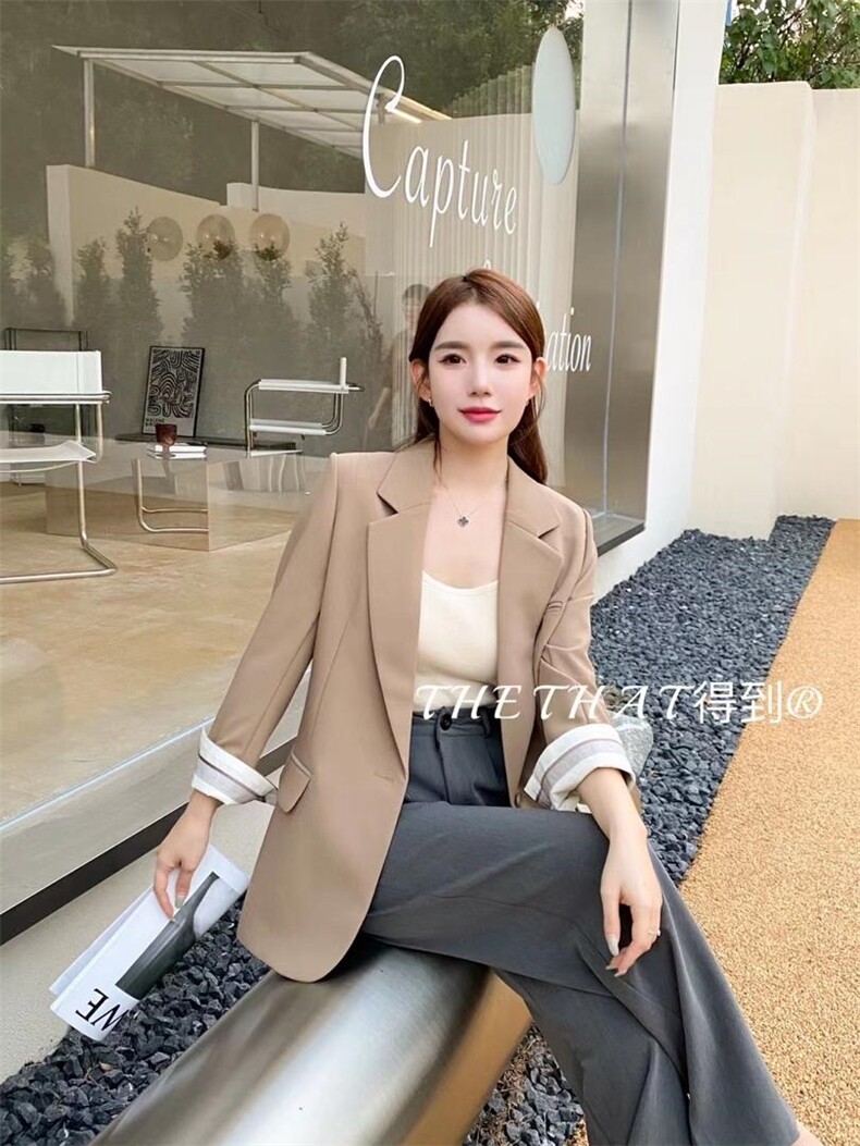秋季新款净色西服外套，其它，得到THETHAT