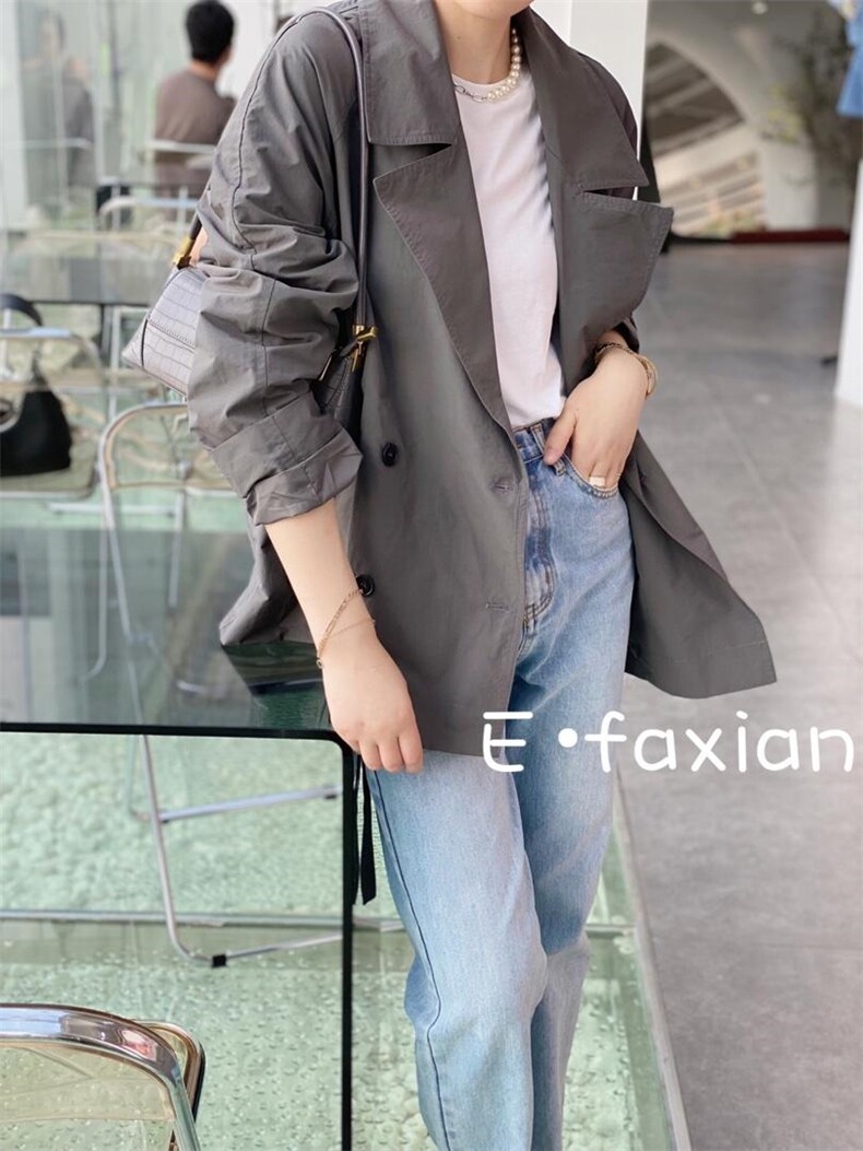 秋季新款韩版小风衣，女装风衣，E.FAXIAN伊发现