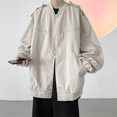 JK8115/P75秋季新款棒球服防水外套男美式潮牌男装宽松飞行员夹克，男装夹克，电商A141