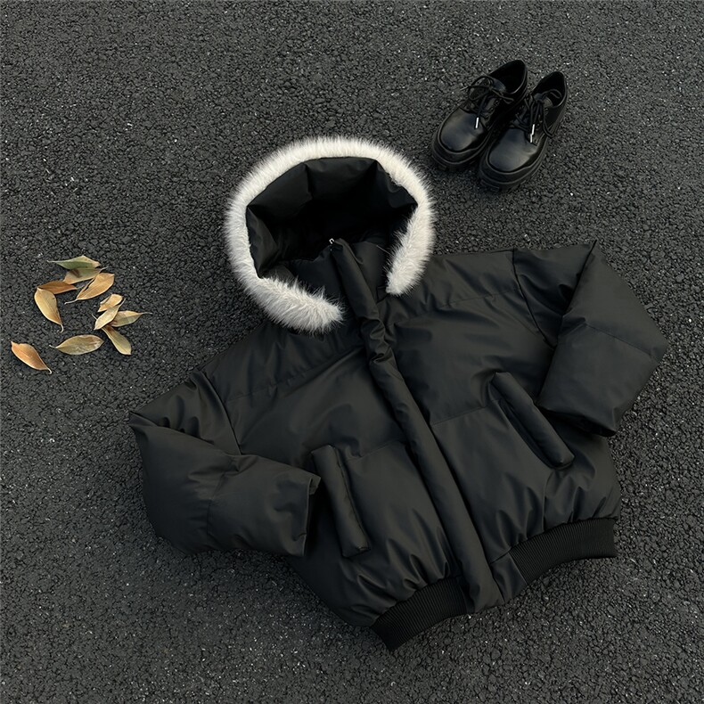 XZ518-1-MY260特P105现货！可拆卸大毛领PU皮棉服棉衣，男装棉衣，星座518-1（原A432-1）