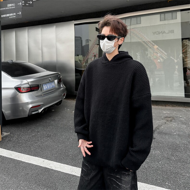 连帽毛衣男款2025秋冬季新款痞帅慵懒宽松针织衫外套MY620-P53,男装针织衫/毛衣,星座308B-2