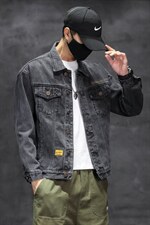 2025春季新款牛仔外套男夹克牛仔衣潮M-5XL两色6630-P65，男装工装外套，电商B223（原星座515-1）