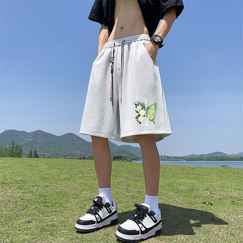 已注册得物直播抖音品质运动男中裤五分休闲短裤K339P35控48,男装牛仔裤,电商C408(原B339-1)