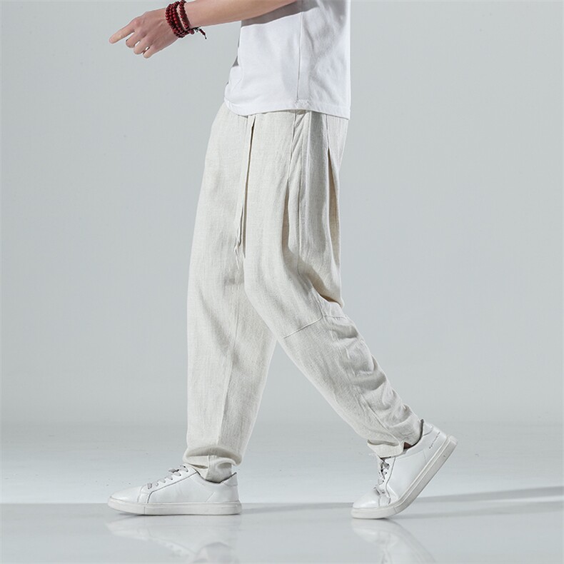XZ314-K20-P45 风男士休闲麻裤图片