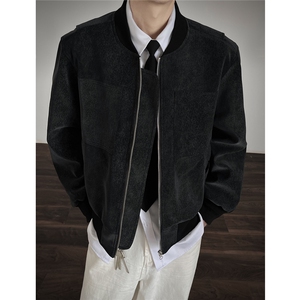 2026春季新款重磅扎染皮衣棒球服外套JKK901-特批85控148,短皮衣温柔穿搭图片