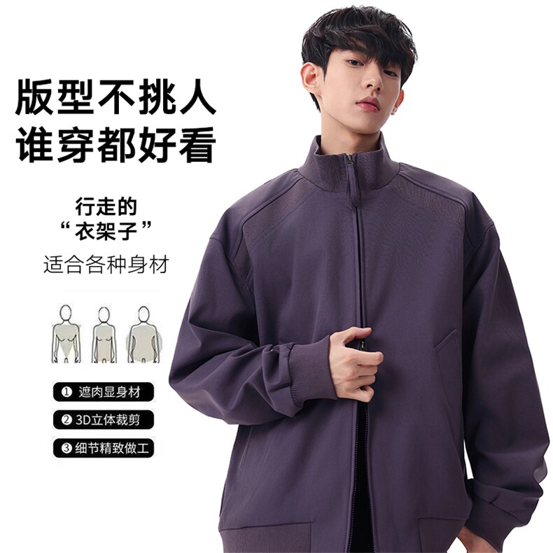 双拉链飞行夹克男美式立领外套春季新款户外冲锋衣潮JK02625-P73,男装夹克,星座308B-2