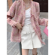 高级感显瘦上衣短裙女2025春秋季新款韩系气质小香风裙，女装短外套，天使之佳话