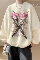 已注册/华棉内景秋冬ins韩版宽松圆领卫衣男潮WY00774/P35加绒P45，男装卫衣，电商B316