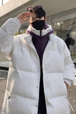 Y3656-P258羽绒服冬季新款90白鸭绒羊羔绒假两件宽松男外套，男装羽绒服，星座109